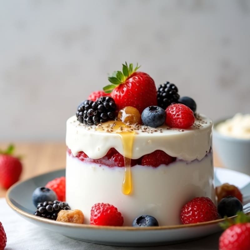 Creamy Greek Yogurt Protein Parfait with Berries