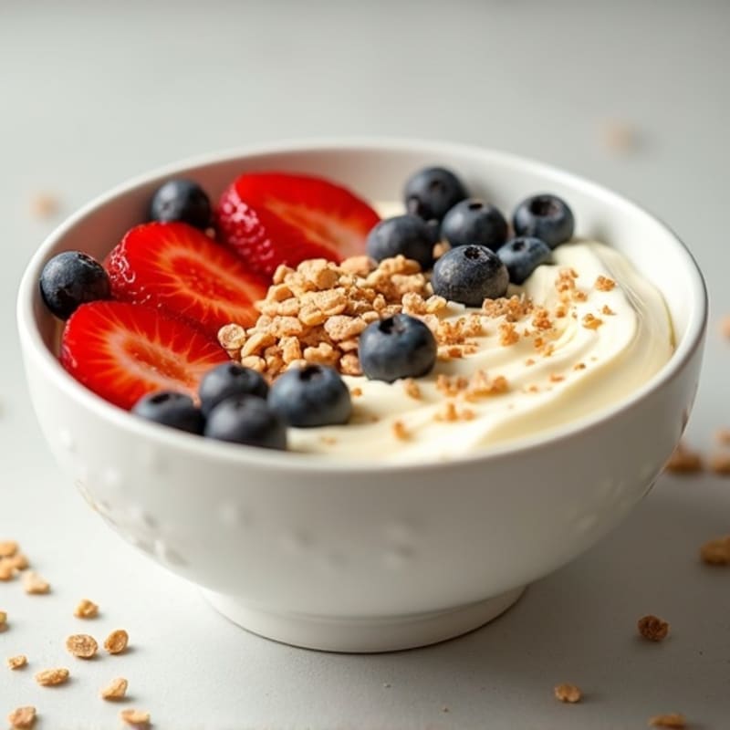 Creamy Greek Yogurt Cheesecake Protein Bowl