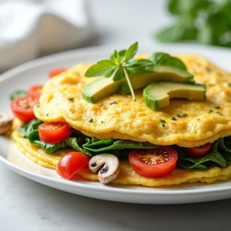 Egg White Omelet with Turkey and Spinach