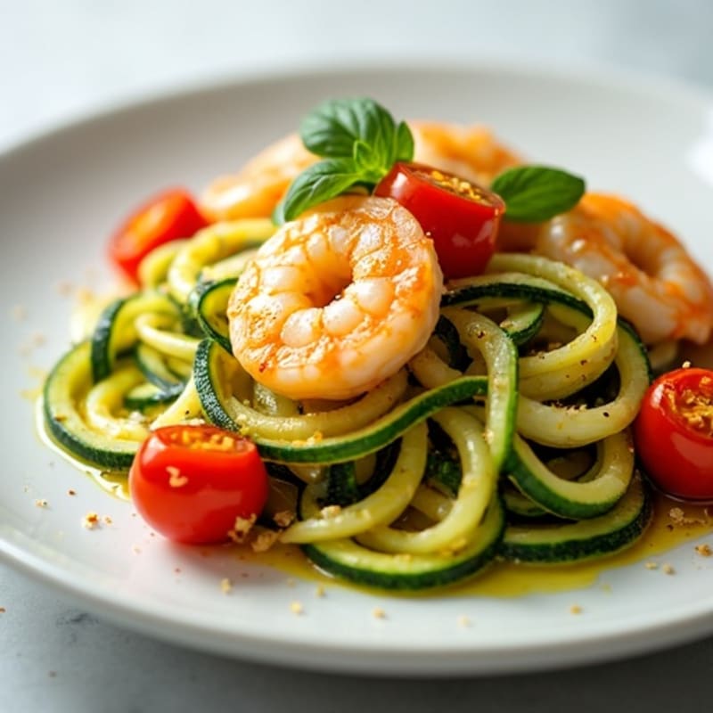 Citrus-Garlic Shrimp with Zucchini Noodles