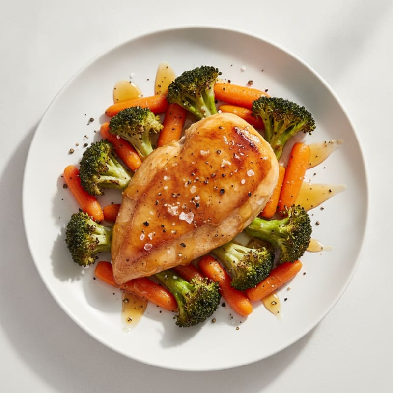 Roasted Chicken with Honey-Garlic Glaze