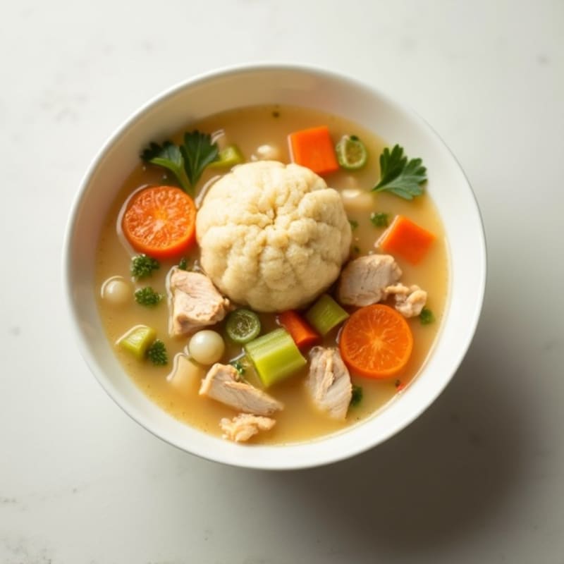 Creamy Chicken and Vegetable Dumpling Soup