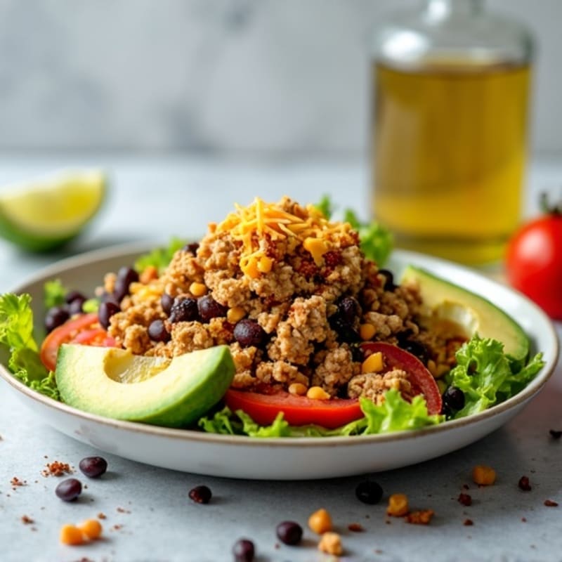 Spiced Lean Ground Turkey Taco Salad