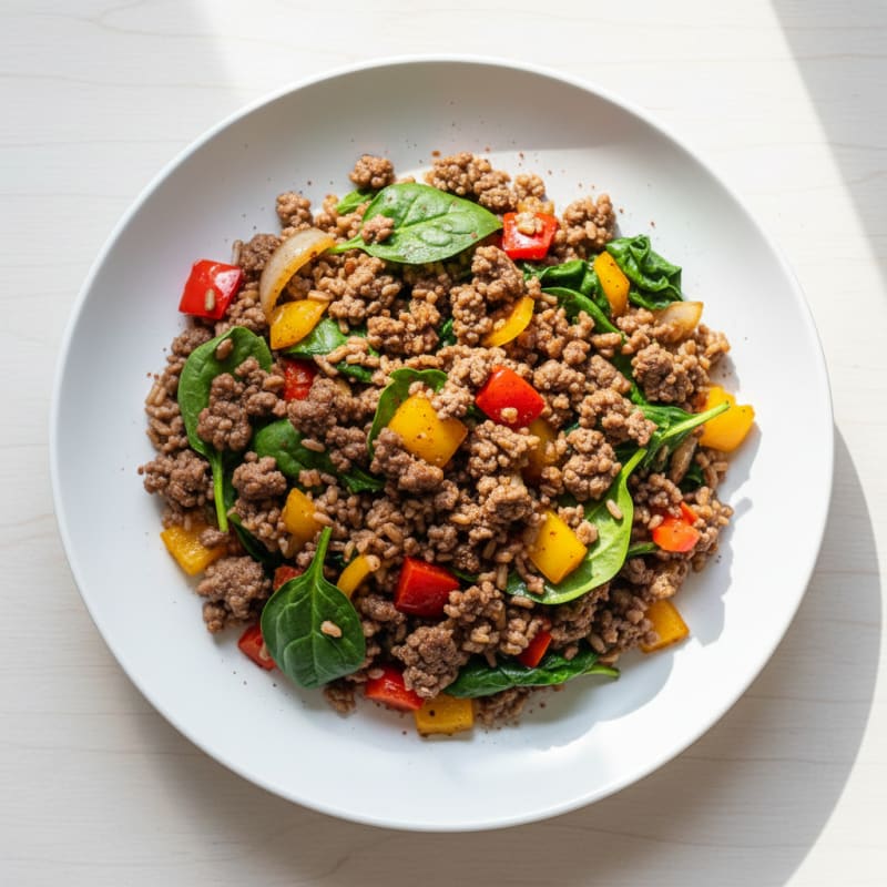 Savory Ground Beef and Rice Skillet
