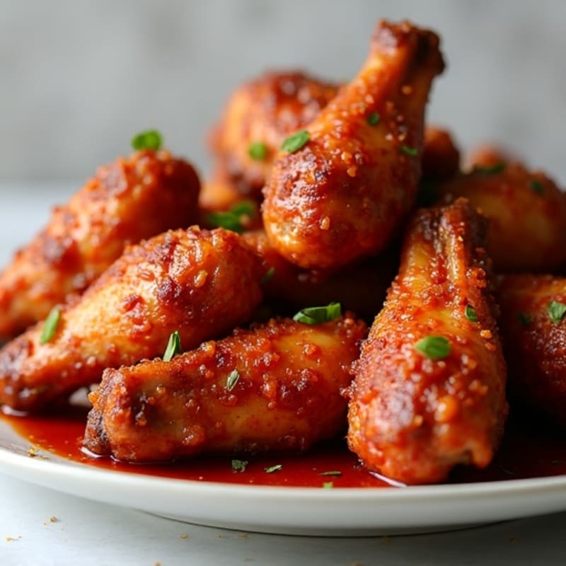 Crispy Roasted Spicy BBQ Chicken Wings