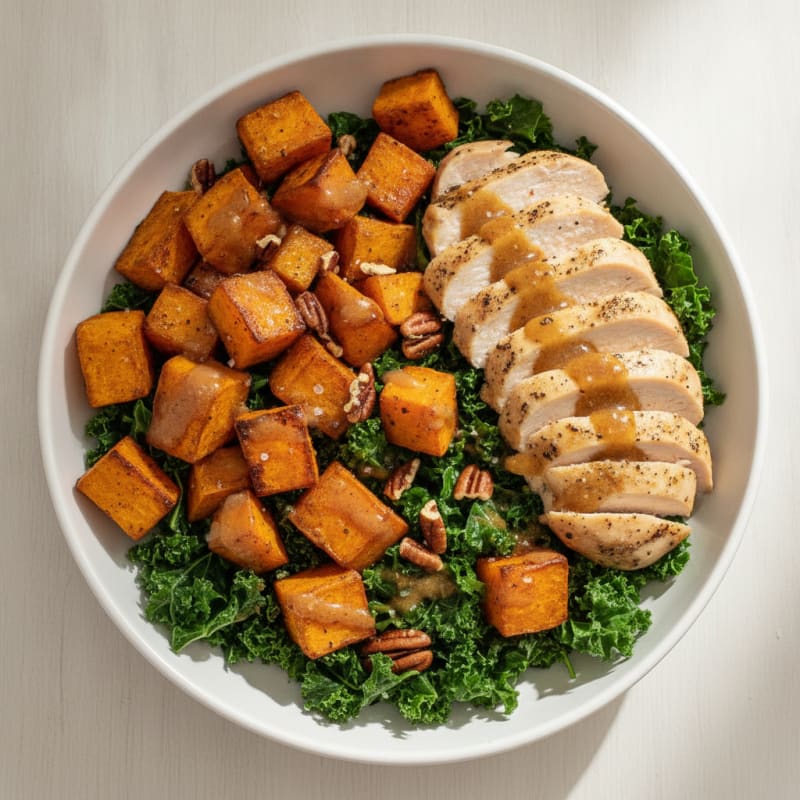 Sweet Potato Harvest Bowl with Maple Vinaigrette