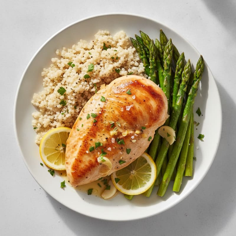 Lemon Herb Chicken with Roasted Asparagus