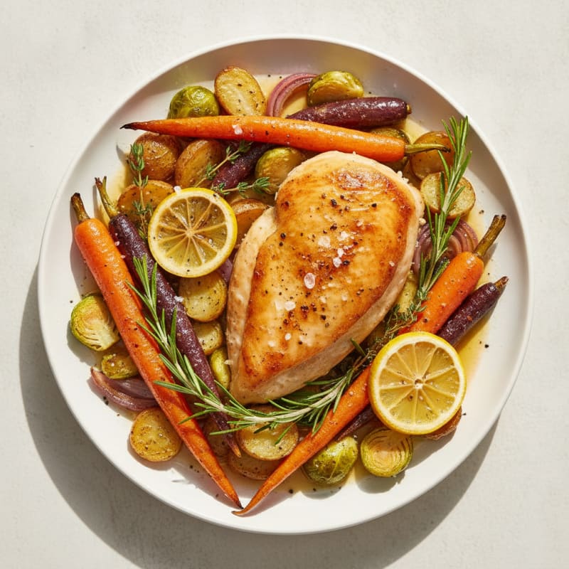 Lemon Herb Roasted Chicken with Vegetables