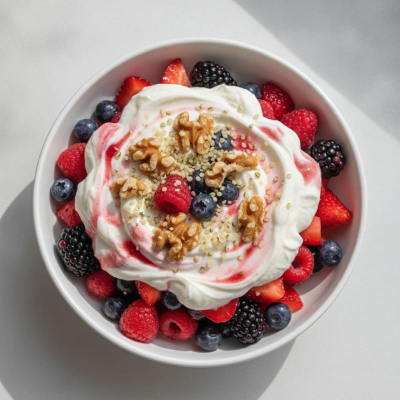 Creamy Greek Yogurt Protein Parfait with Mixed Berries