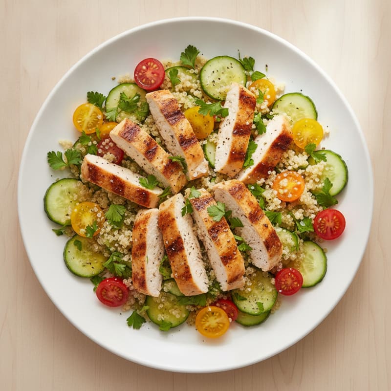 Lemon Herb Chicken and Quinoa Salad