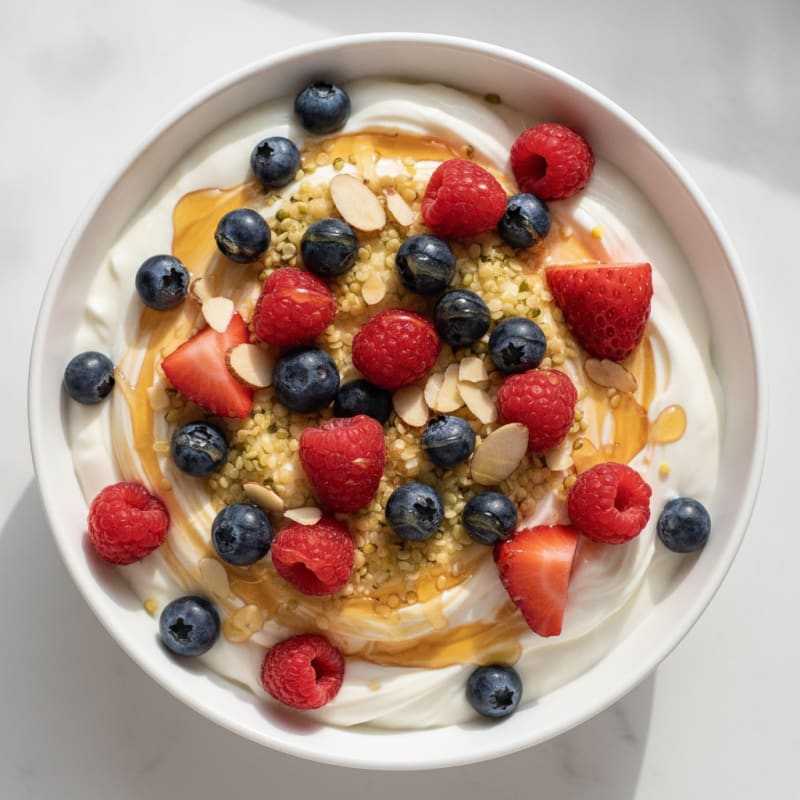 Creamy Greek Yogurt Protein Bowl with Mixed Berries