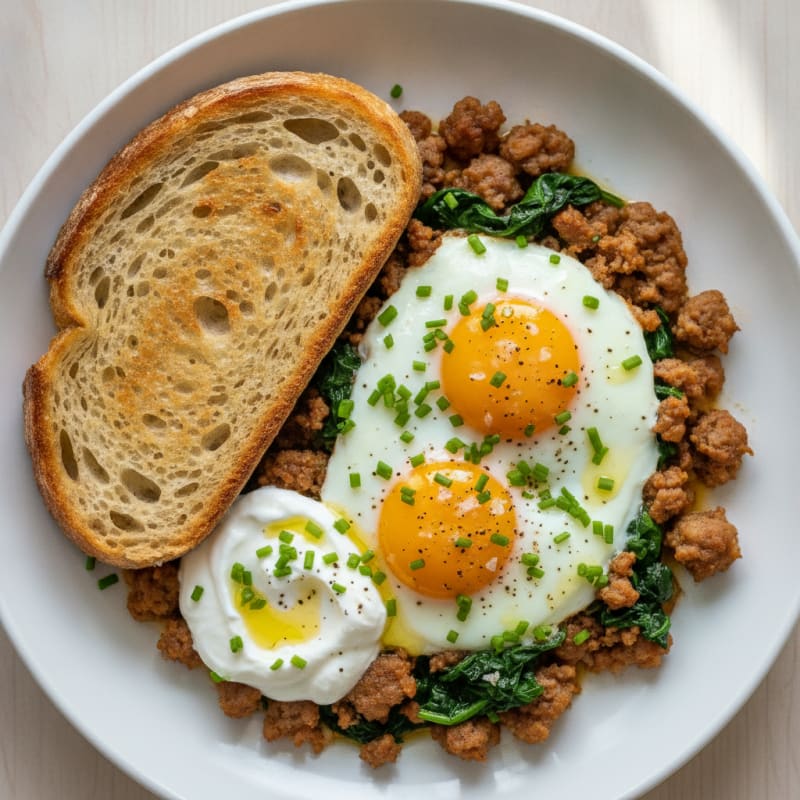 Baked Eggs with Toasted Sourdough
