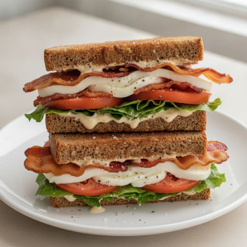 Mozzarella BLT on Toasted Rye