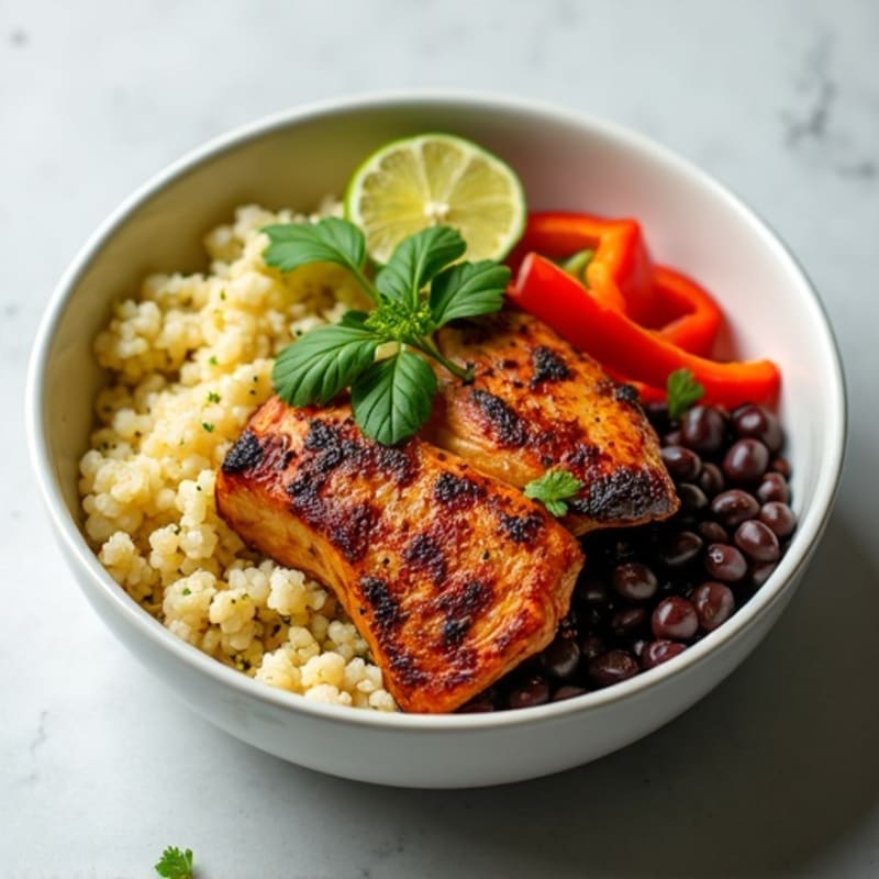 Smoky Lime Chicken Bowl with Cilantro Cauliflower Rice