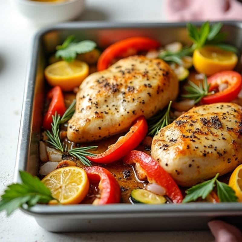 Sheet Pan Lemon Herb Chicken and Roasted Vegetables