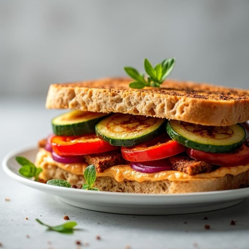 Crispy Roasted Vegetable Panini