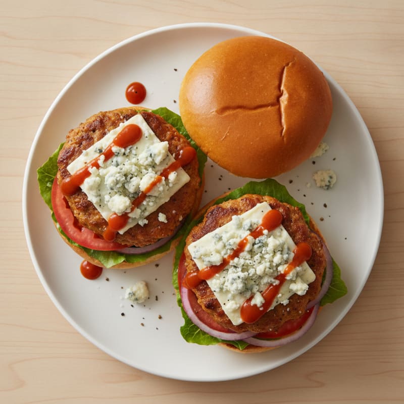Buffalo Blue Cheese Burgers