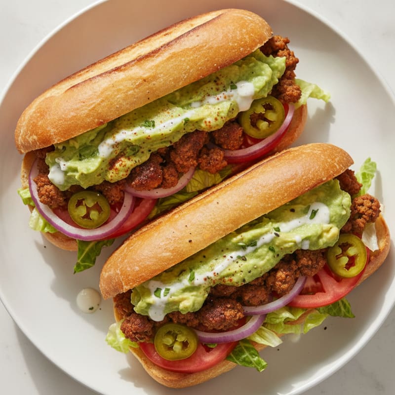 Lean Turkey Tortas with Fresh Avocado