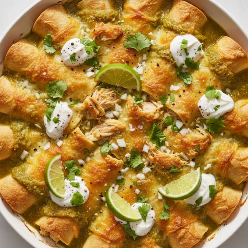 Chicken Salsa Verde Enchiladas
