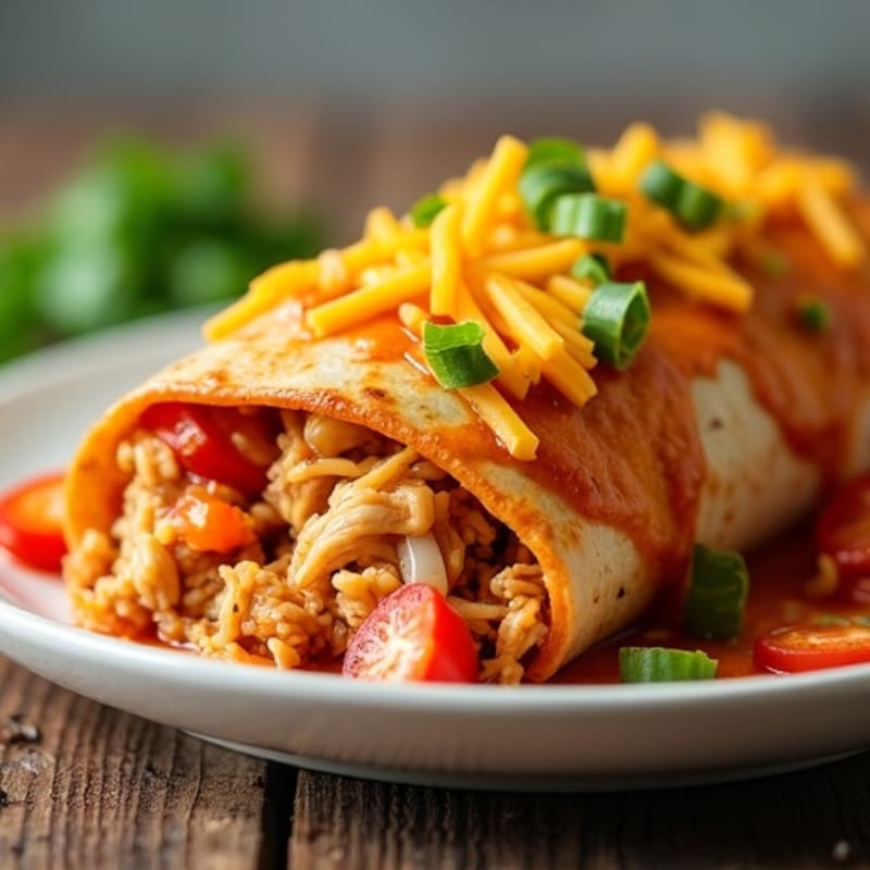 Smoky Shredded Chicken Baked Enchiladas