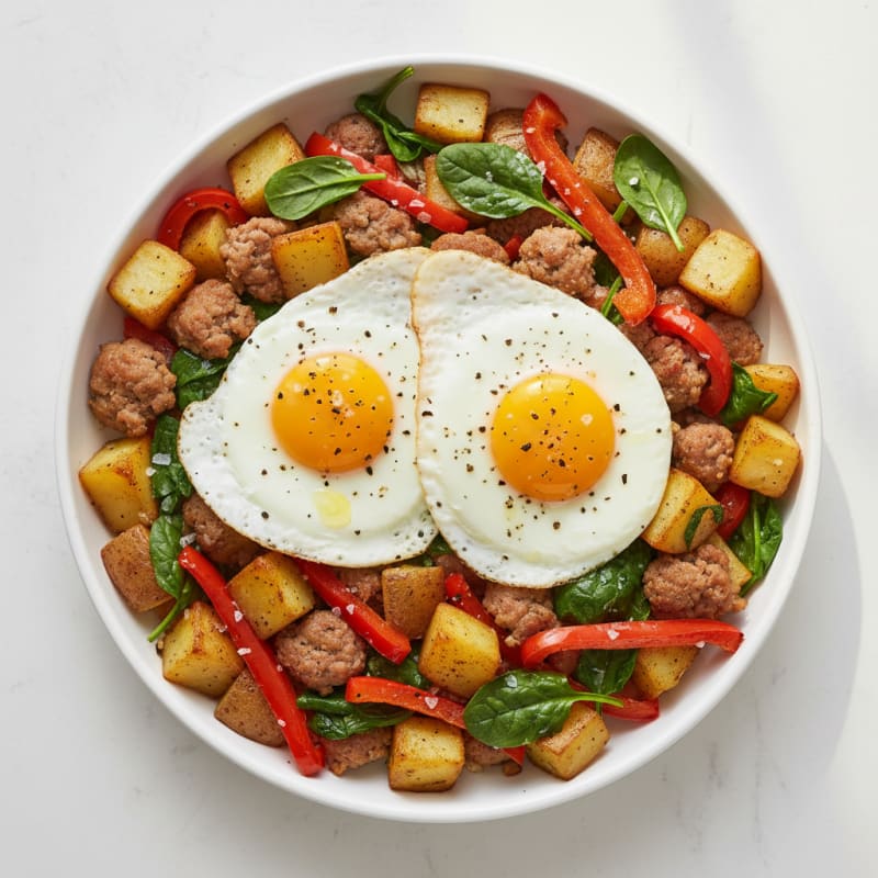 Golden Potato and Sausage Breakfast Skillet