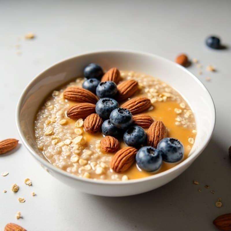 Protein-Packed Vanilla Almond Oatmeal Bowl