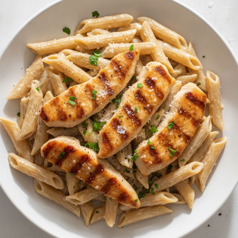Garlic Parmesan Chicken Alfredo Pasta