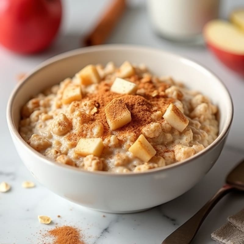 Creamy Apple Cinnamon Protein Oatmeal