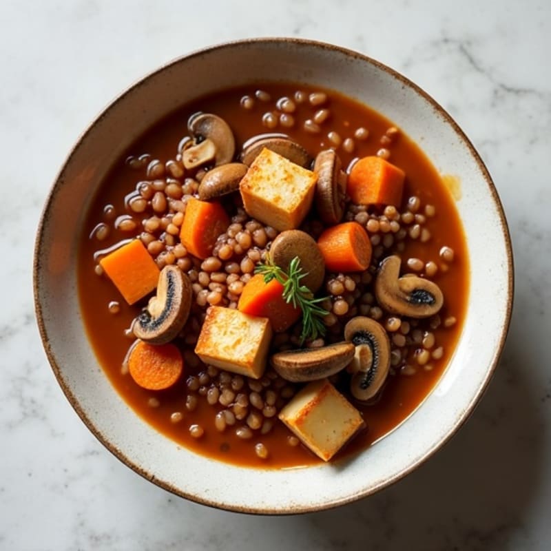 Vegan Hearty Mushroom Bourguignon