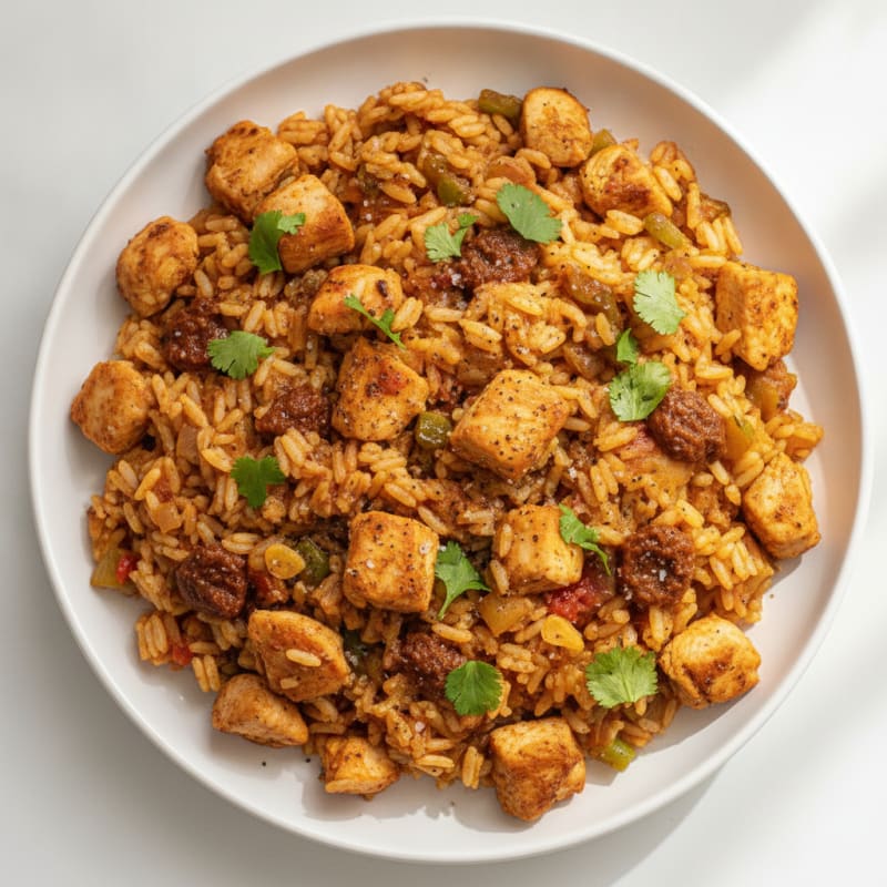 Chicken and Rice Skillet with Sofrito