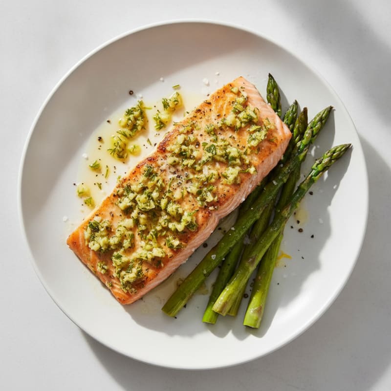 Lemon Herb Grilled Salmon with Asparagus