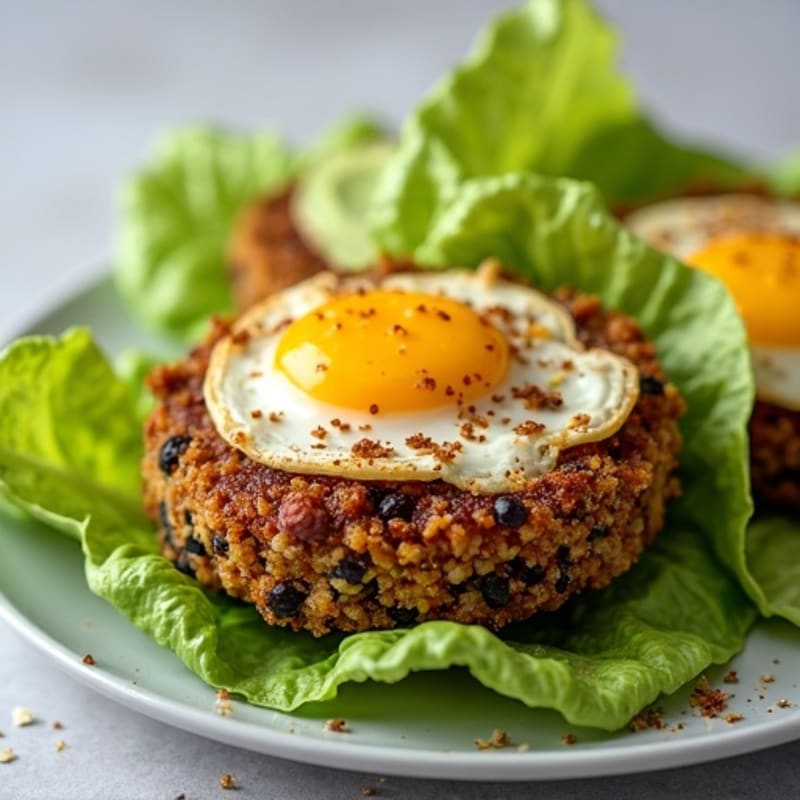 Crispy Black Bean Quinoa Burger Lettuce Wrap