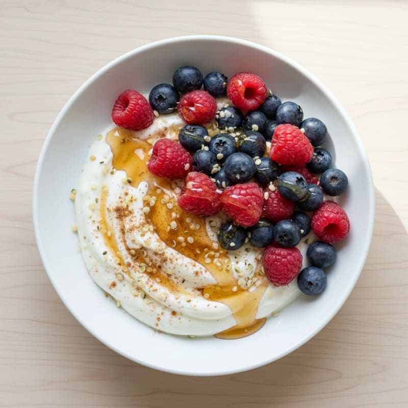 Greek Yogurt with Honey and Berries