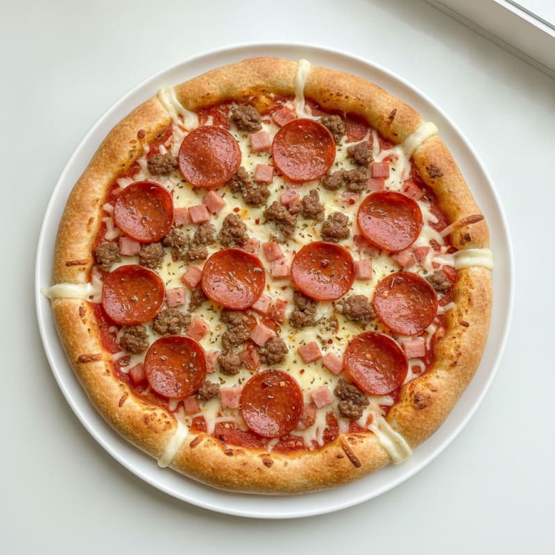 Meat Lovers Stuffed Crust Pizza