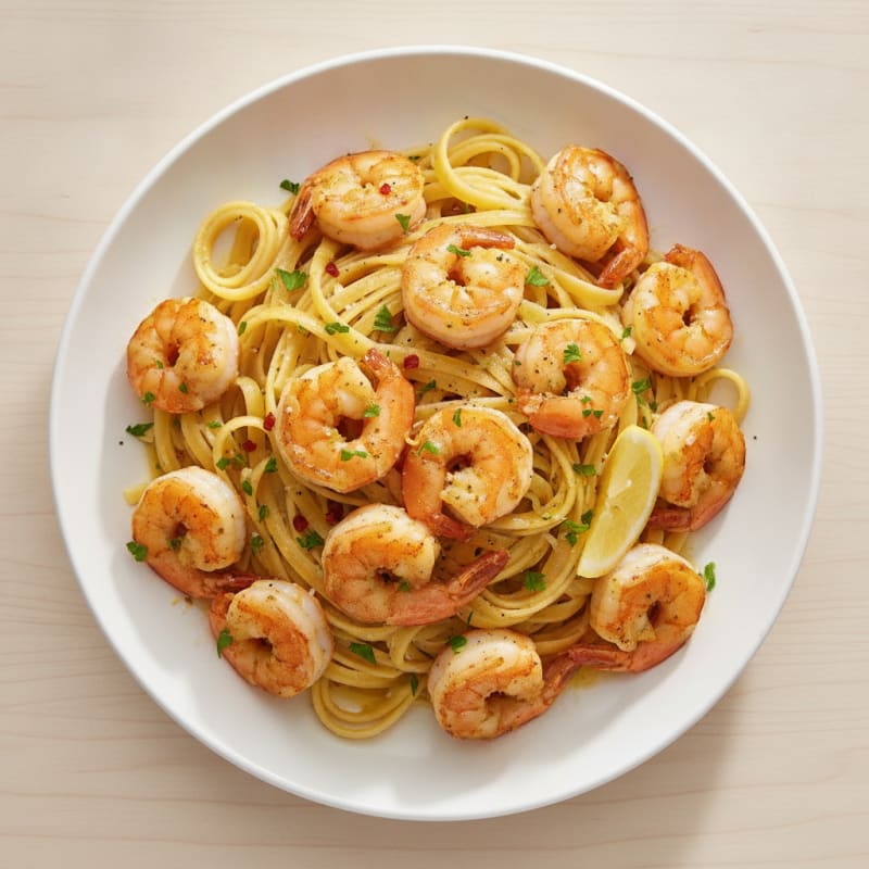 Garlic Butter Shrimp Scampi with Linguine