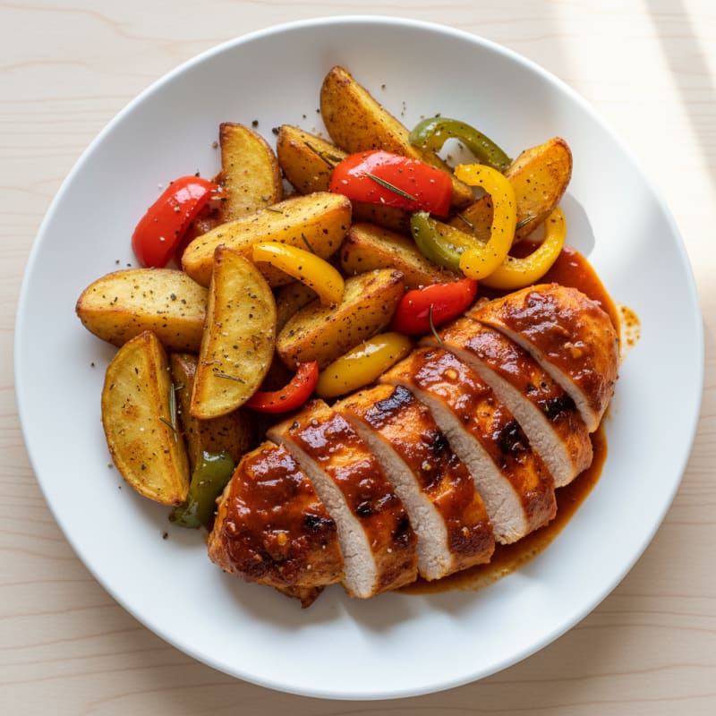 Spicy Chipotle Chicken and Crispy Roasted Potatoes