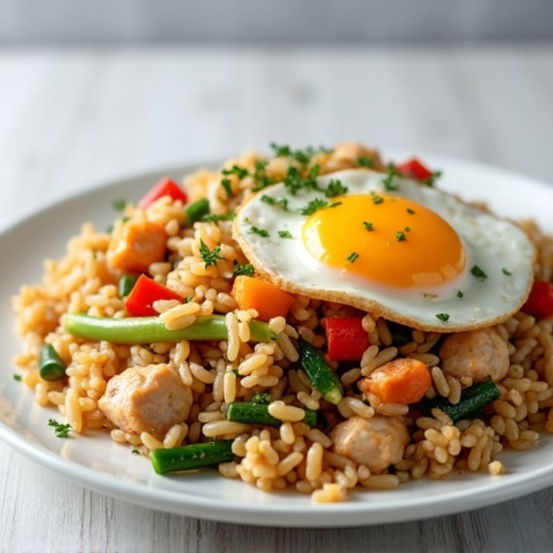 Healthy Chicken and Veggie Fried Rice