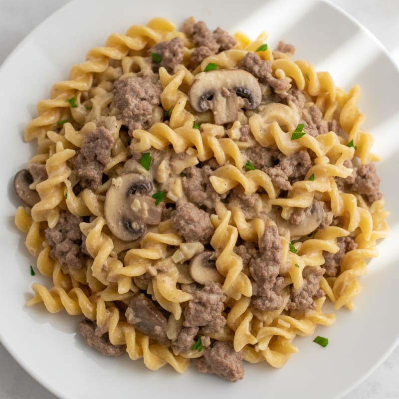 Classic Beef Stroganoff with Egg Noodles