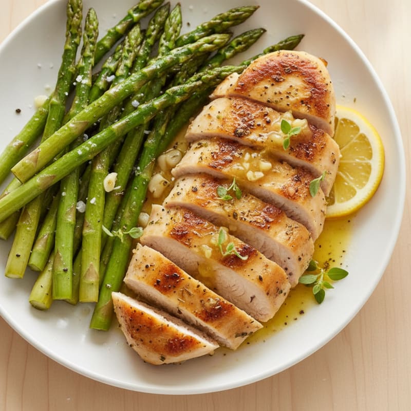 Lemon Herb Chicken with Roasted Asparagus