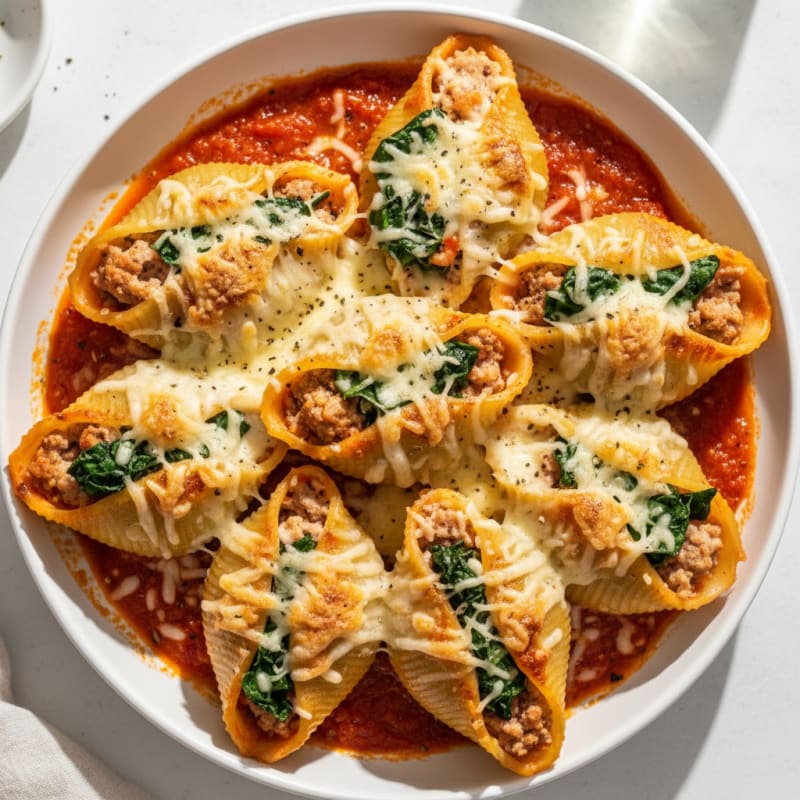 Cheesy Baked Ricotta Stuffed Shells