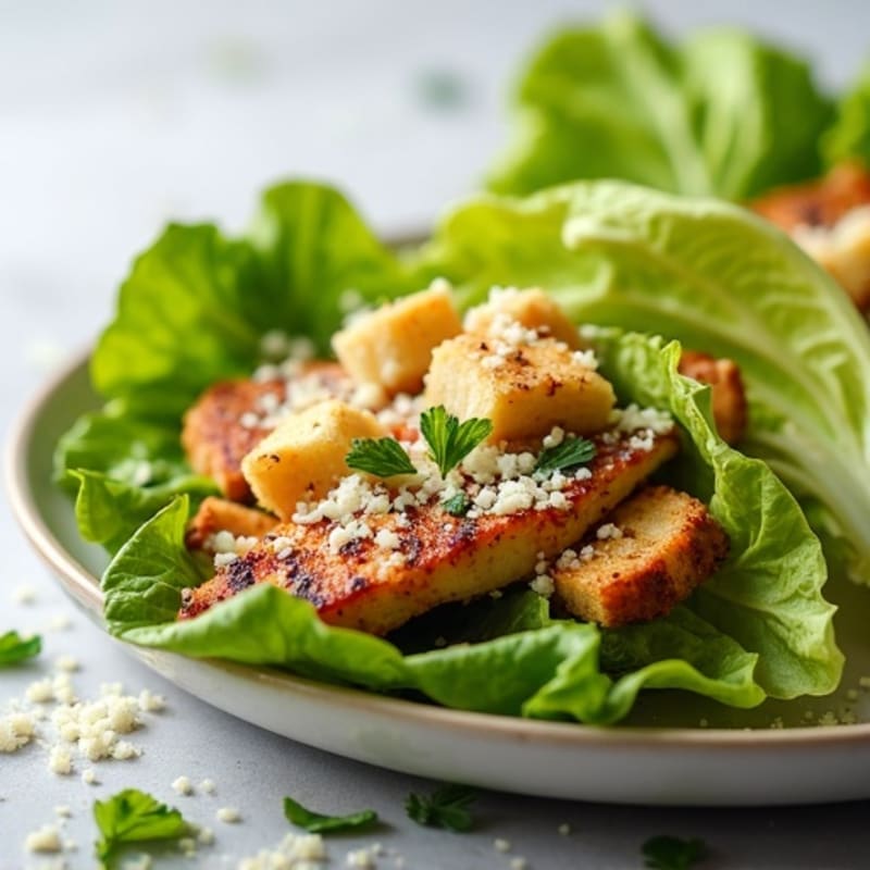 Crispy Grilled Chicken Caesar Lettuce Wrap