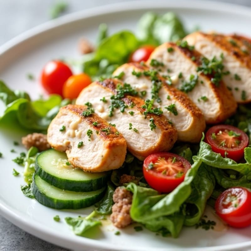 Creamy Herb-Tahini Dressing with Roasted Chicken Salad