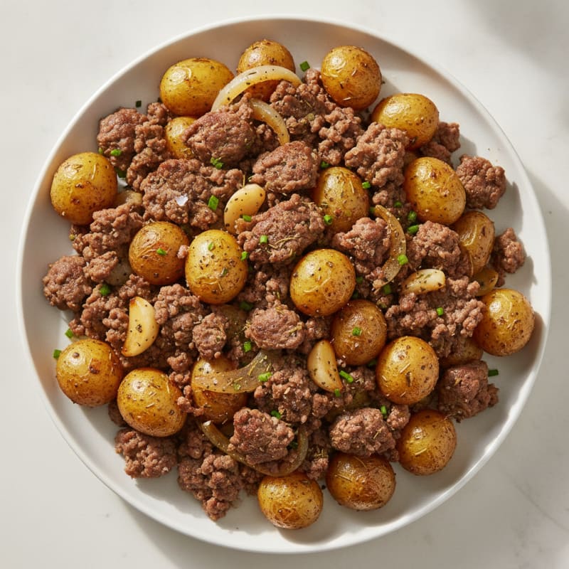 Garlic Herb Roasted Beef and Potatoes