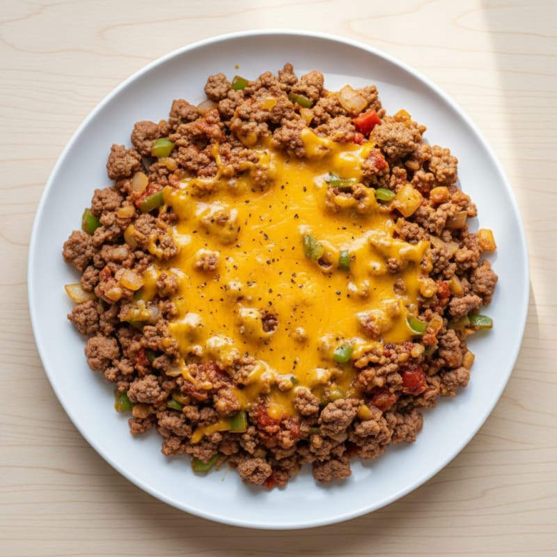 Savory Ground Beef and Cheese Skillet