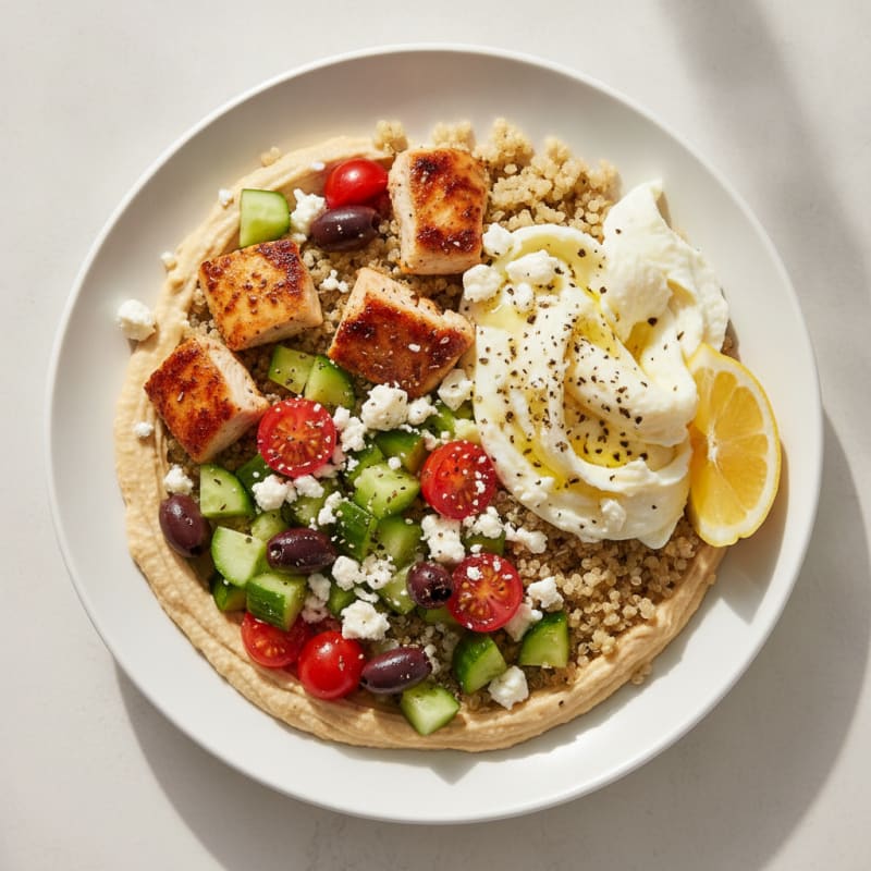 Mediterranean Chicken and Egg White Bowl