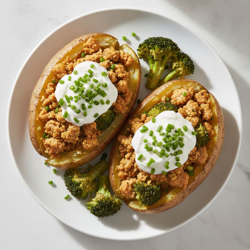 Loaded Baked Potatoes with Savory Toppings