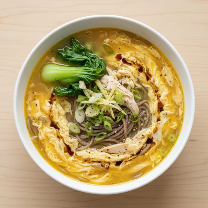 Savory Egg Drop Noodle Soup