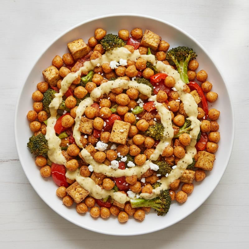 Roasted Vegetable and Chickpea Bowl