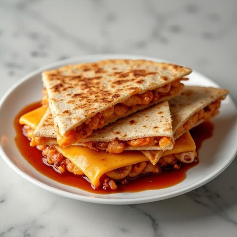 Crispy Whole Wheat BBQ Chicken Quesadilla