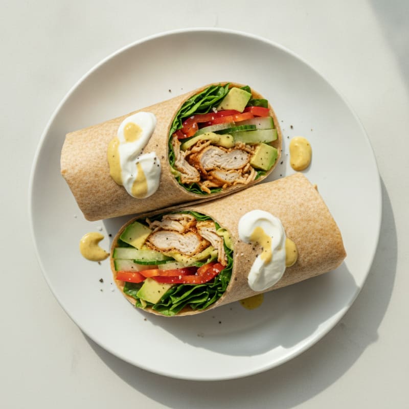 Quick Savory Chicken and Veggie Wrap